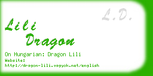 lili dragon business card